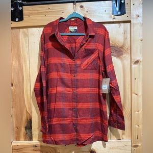 Magellan Tunic Length Plaid Button Down